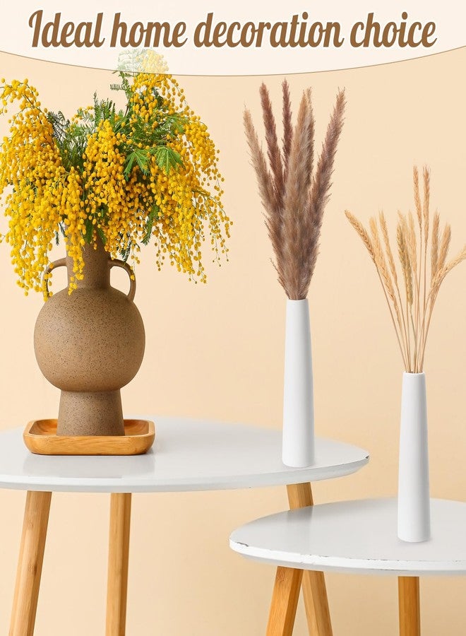 Ninehaoou 6 Pieces White Ceramic Vases for Home Decor 7.09 inch Tall Vases for Centerpieces Modern Floral for Wedding Party Event Home Office Decoration(Modern) - Image 4
